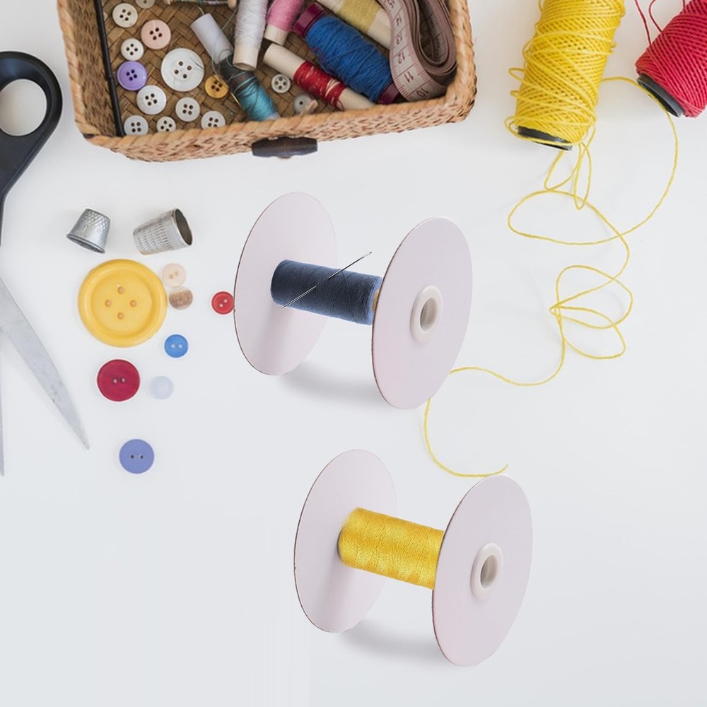 20 Sets Paper Sewing Spools Empty Paper Thread Spools 4 Sizes Removable Empty...