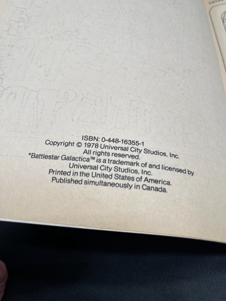 1978 Battlestar Galactica Interstellar Activity Book- Unused