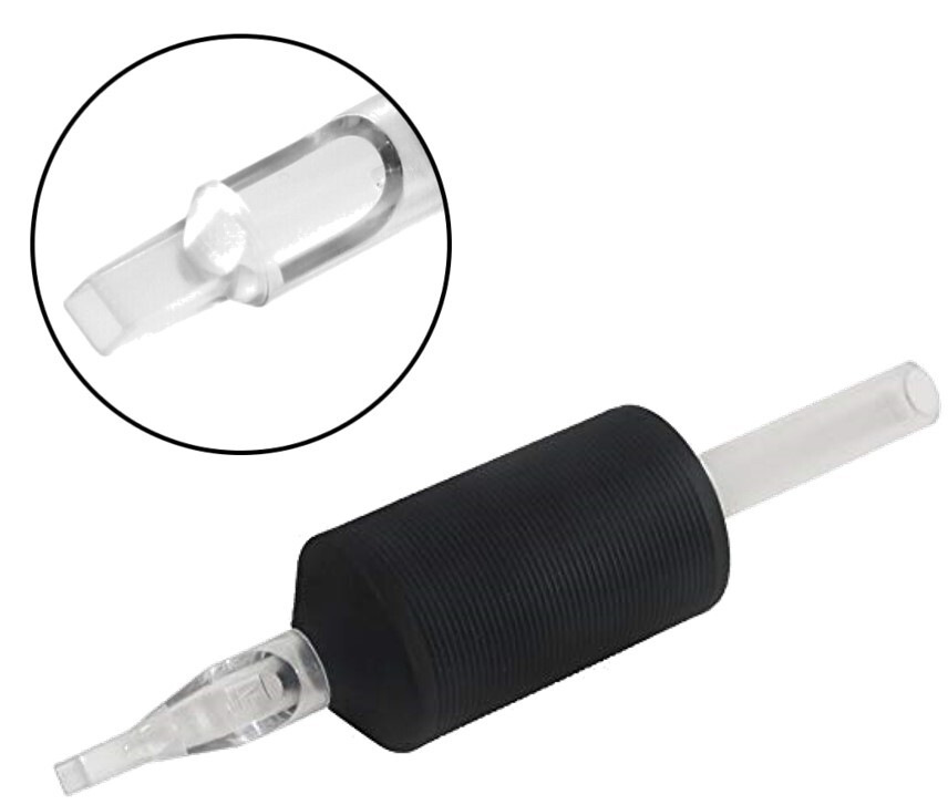 20PCS 1 Inch 25MM Tatmax Tattoo Disposable Tubes Clear Tips Round, Flat, Diamond