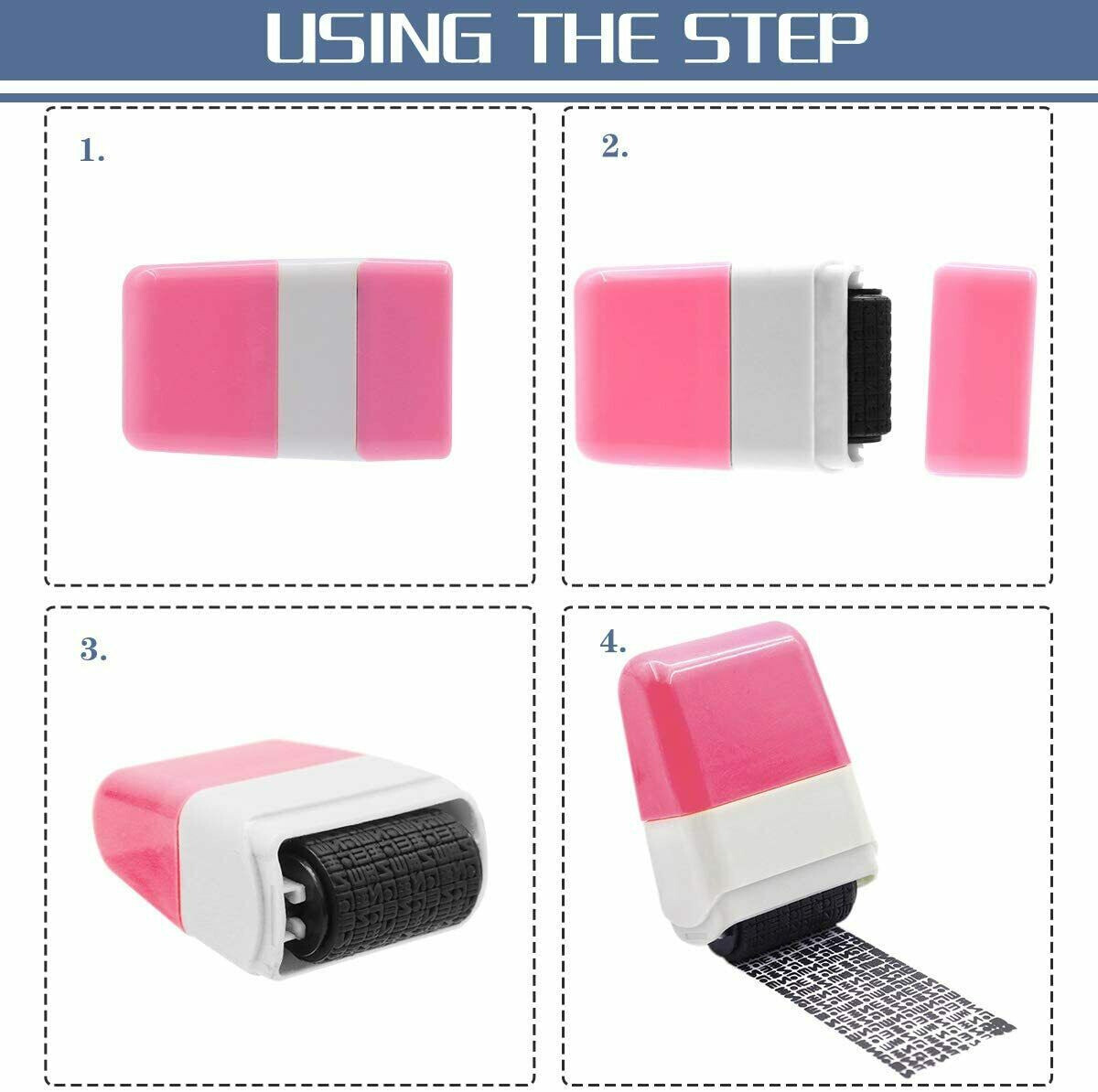 Pack 2 Identity Theft Protection Roller Stamp Guard ID Privacy Confidential Data