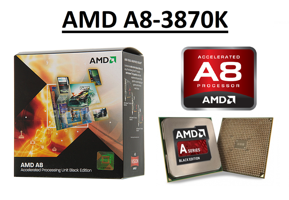 AMD A8-3870K Quad Core Processor 3.0GHz, 4 MB Cache, Socket FM1, 100Watt CPU