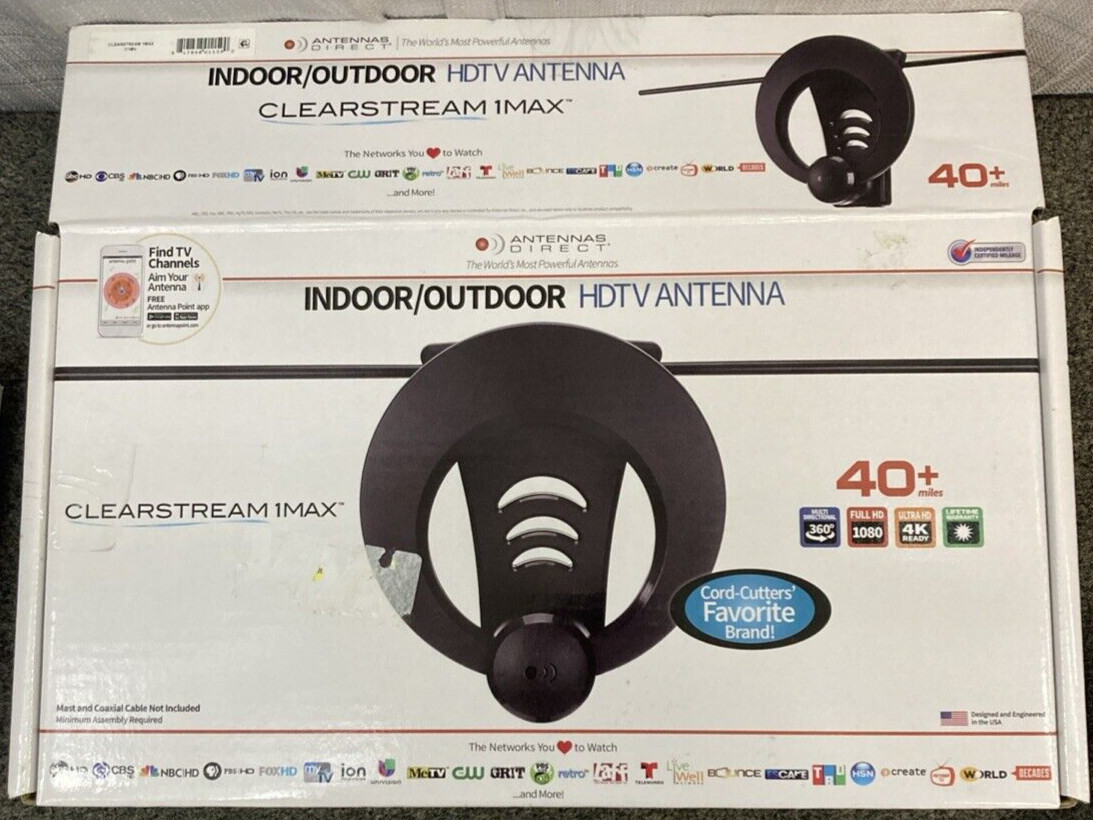 Antennas Direct ClearStream 1Max Indoor/Outdoor HDTV Antenna