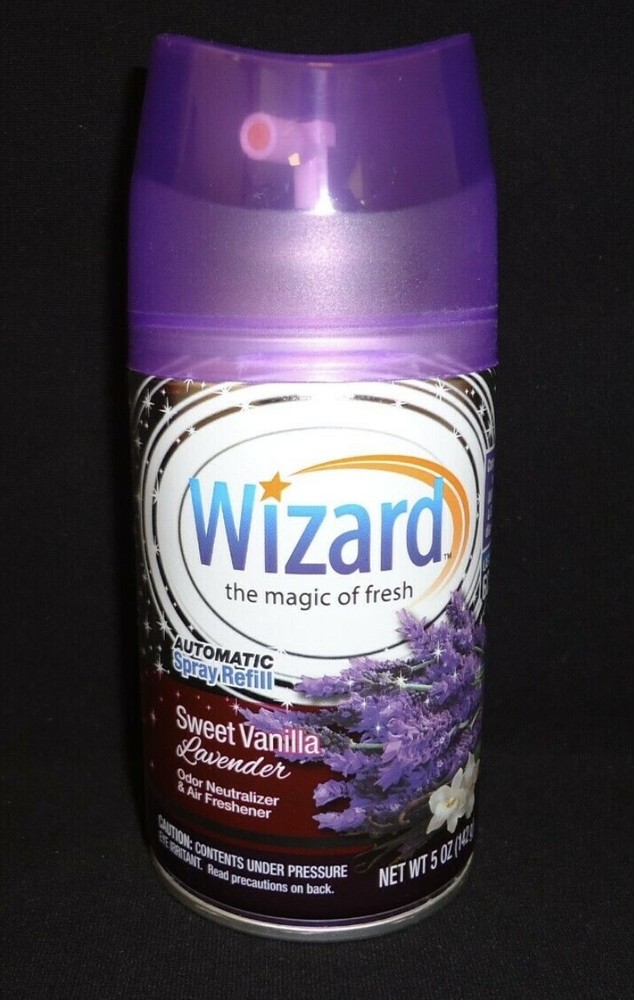 12 Wizard Automatic Spray Refills Sweet Vanilla Lavender 5 oz