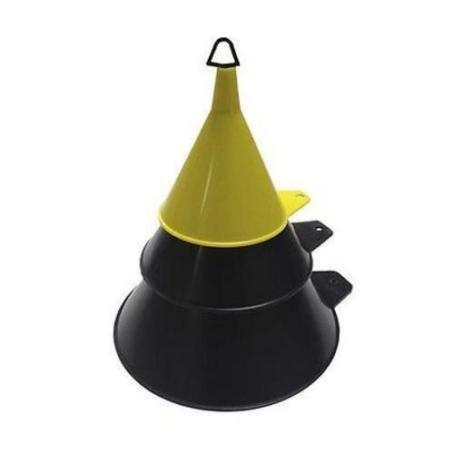 3 Piece Fluid Transfer Funnel Set  Large 2 Quart, Medium Pint, Small 1/2 Pint