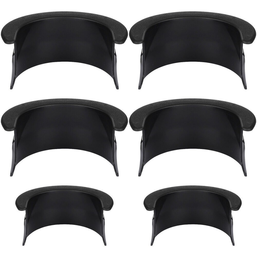 6PCS Billiards Table Pocket Liner for Pool Table Bar 4 Corner 2 Side Black