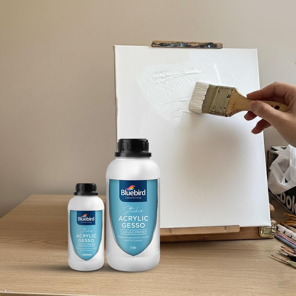 Acrylic Gesso Liquid Primer Surface Prep Medium White 16.9 Fl Oz