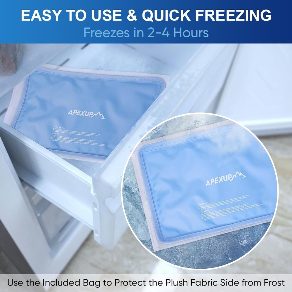Extra Large Gel Flexible Back Ice for Injuries Reusable Multi Sizes Cold Pack
