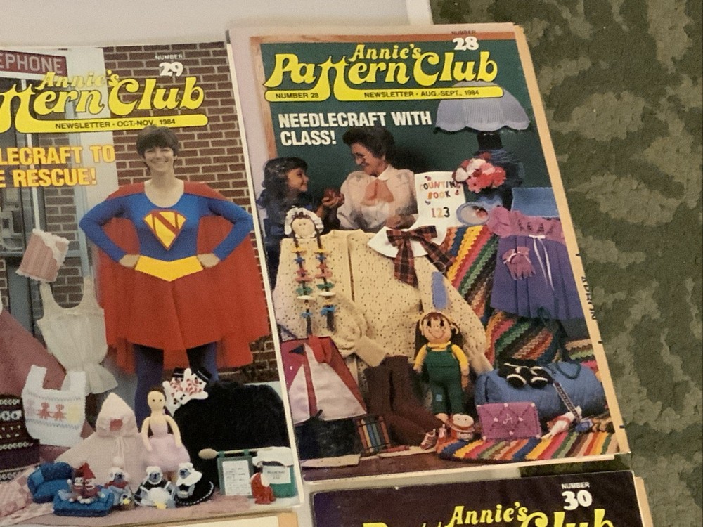 Complete Annies Crafter Pattern Club 1984-1985 Crochet Pattern Needlework Craft