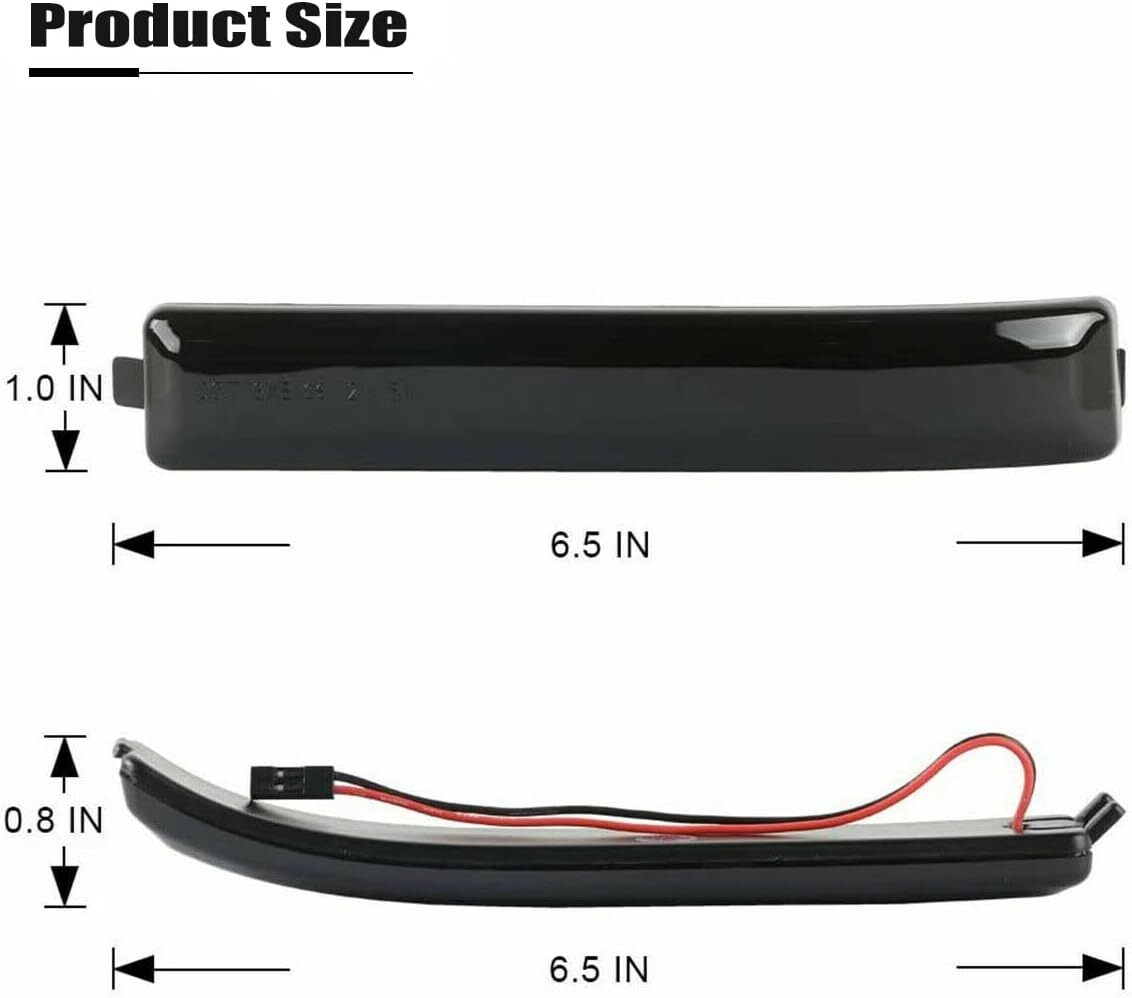 2X White LED Side Mirror Lamp Turn Signal Lights For 2009-2014 Ford F-150 Smoked