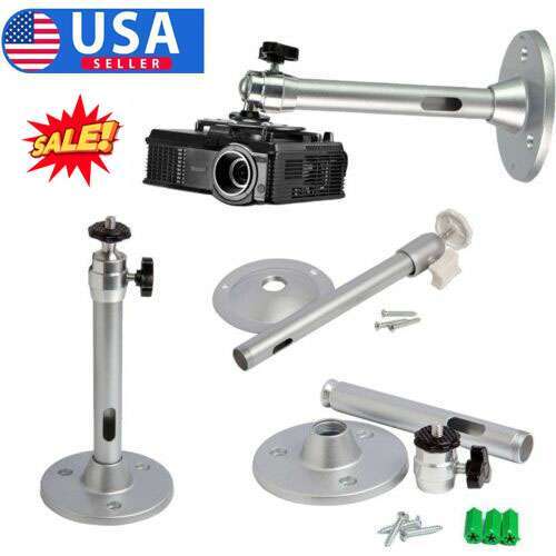 Mini 18/22cm Universal LCD DLP Projector Ceiling Wall Mount Bracket Aluminium US