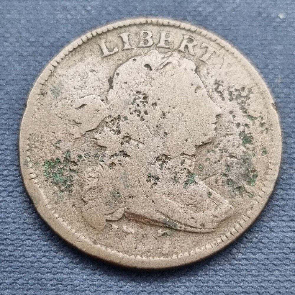1797 Draped Bust Large Cent 1c Better Grade Corroded Gripped Edge #46964