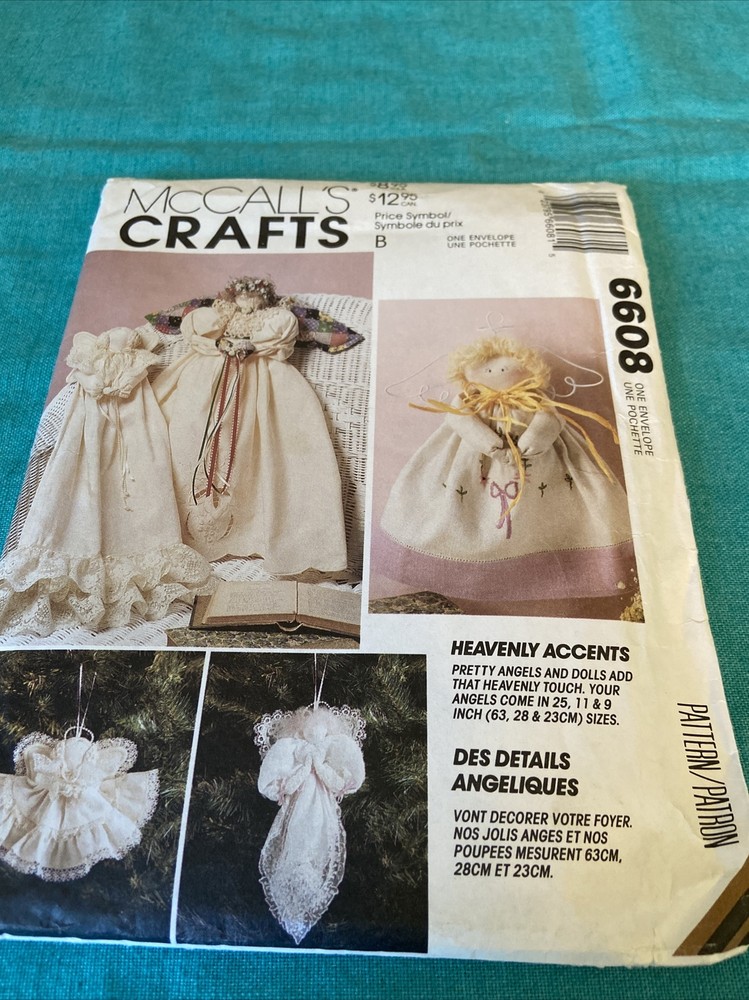 McCall's 6608 Craft Pattern Angel Dolls & Ornaments