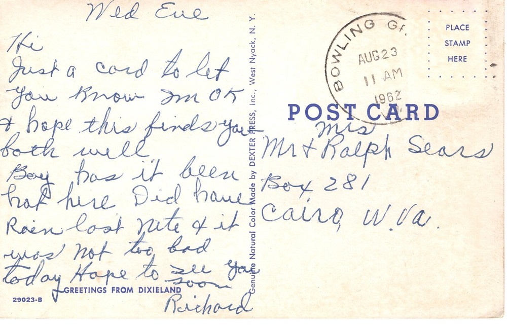 GREETINGS FROM DIXIE - PC6120