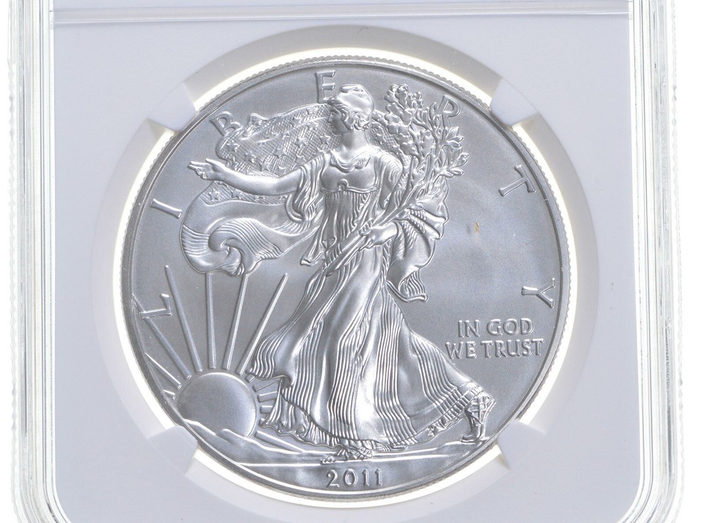 2011 W BURNISHED SILVER EAGLE NGC MS70 CLASSIC BROWN LABEL *0106