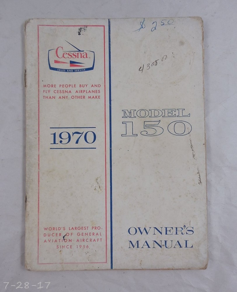 1970 Cessna Model 150 Owner's Manual