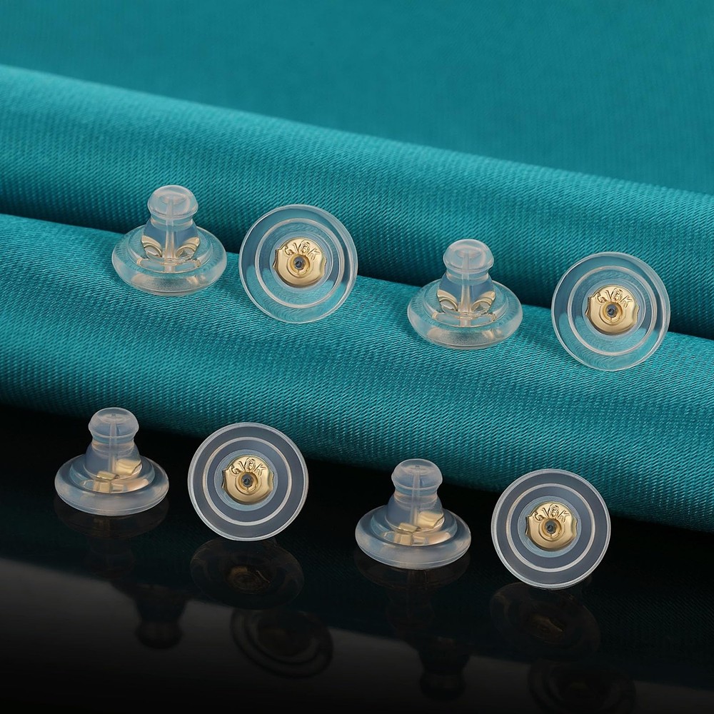 3 Pairs Earring Backs Replacements,Rubber Earring Backs for Droopy Ears,Hypoa...