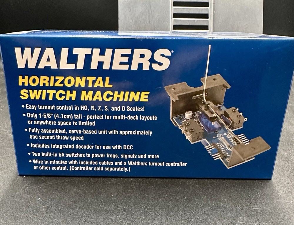 Walthers Horizontal Switch Machine HO N Z S O Scale Servo DCC Ready Control
