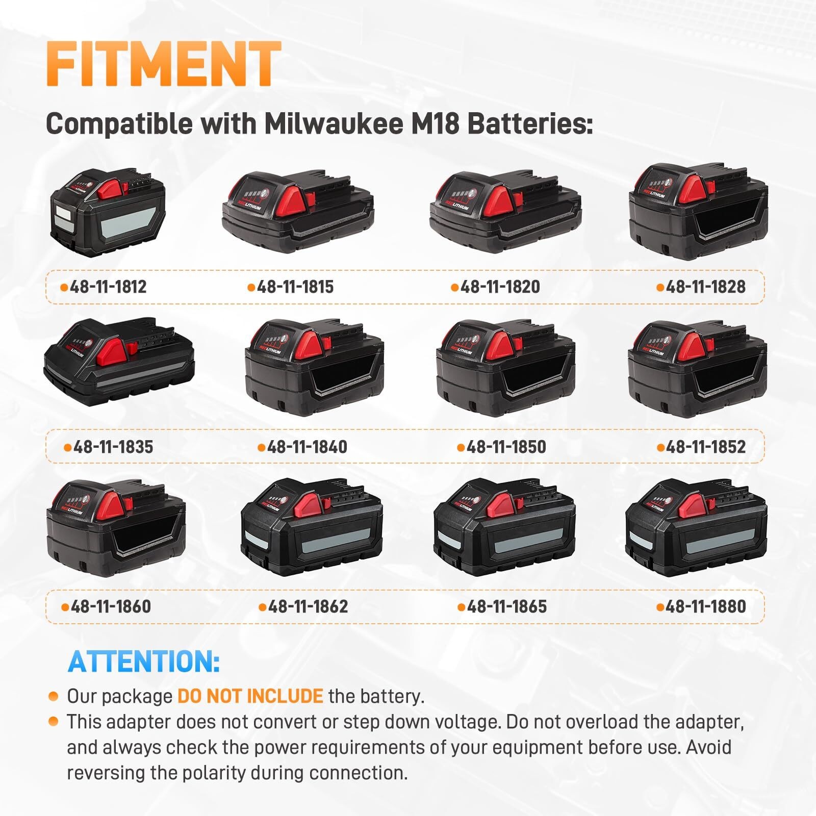 For Milwaukee M18 Power Battery Jumper Starter Jump Kit 8 AWG Auto Booster Cable