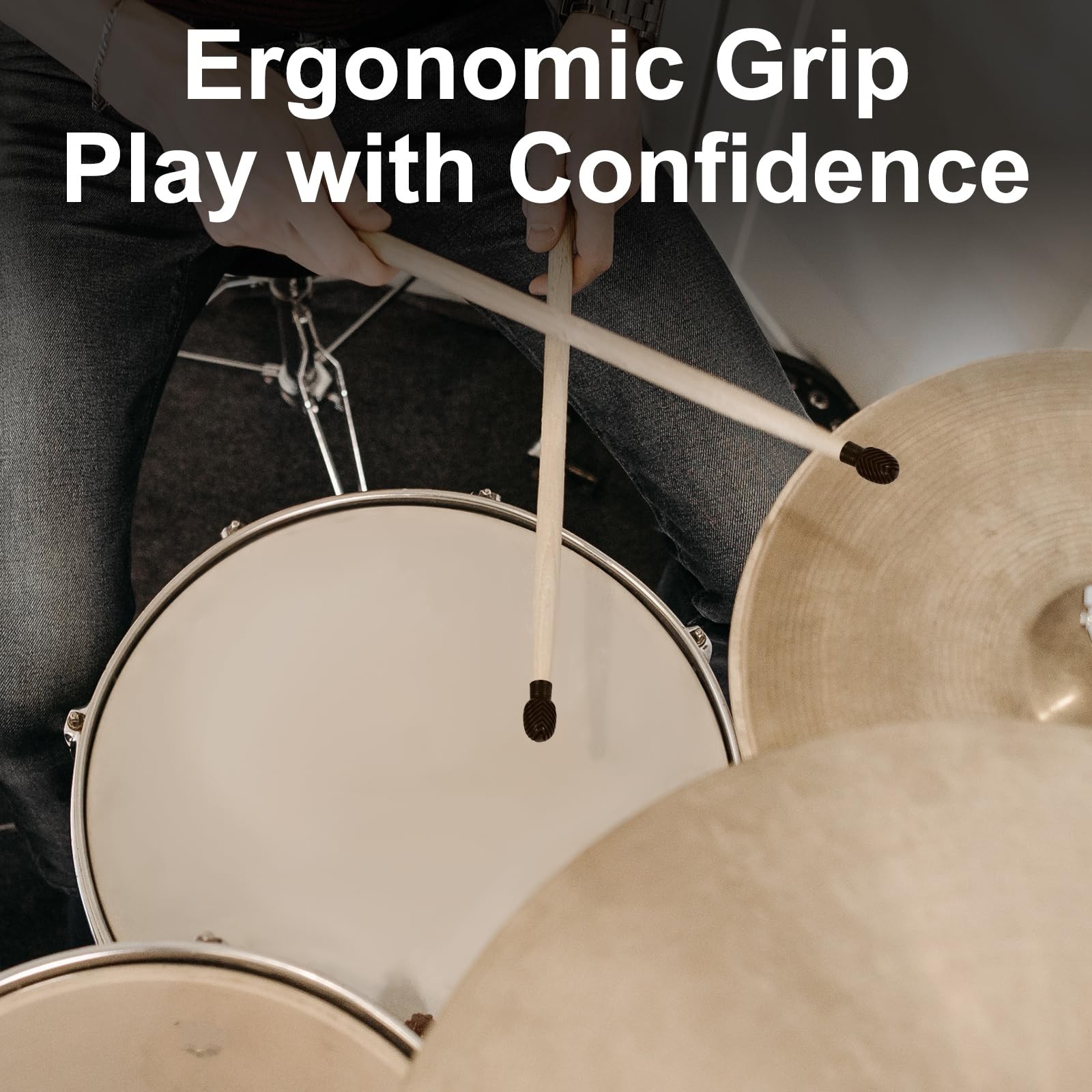 4 Pack Drumstick Dampeners for Silent Practice Drums Silicone 4 Pack, Black