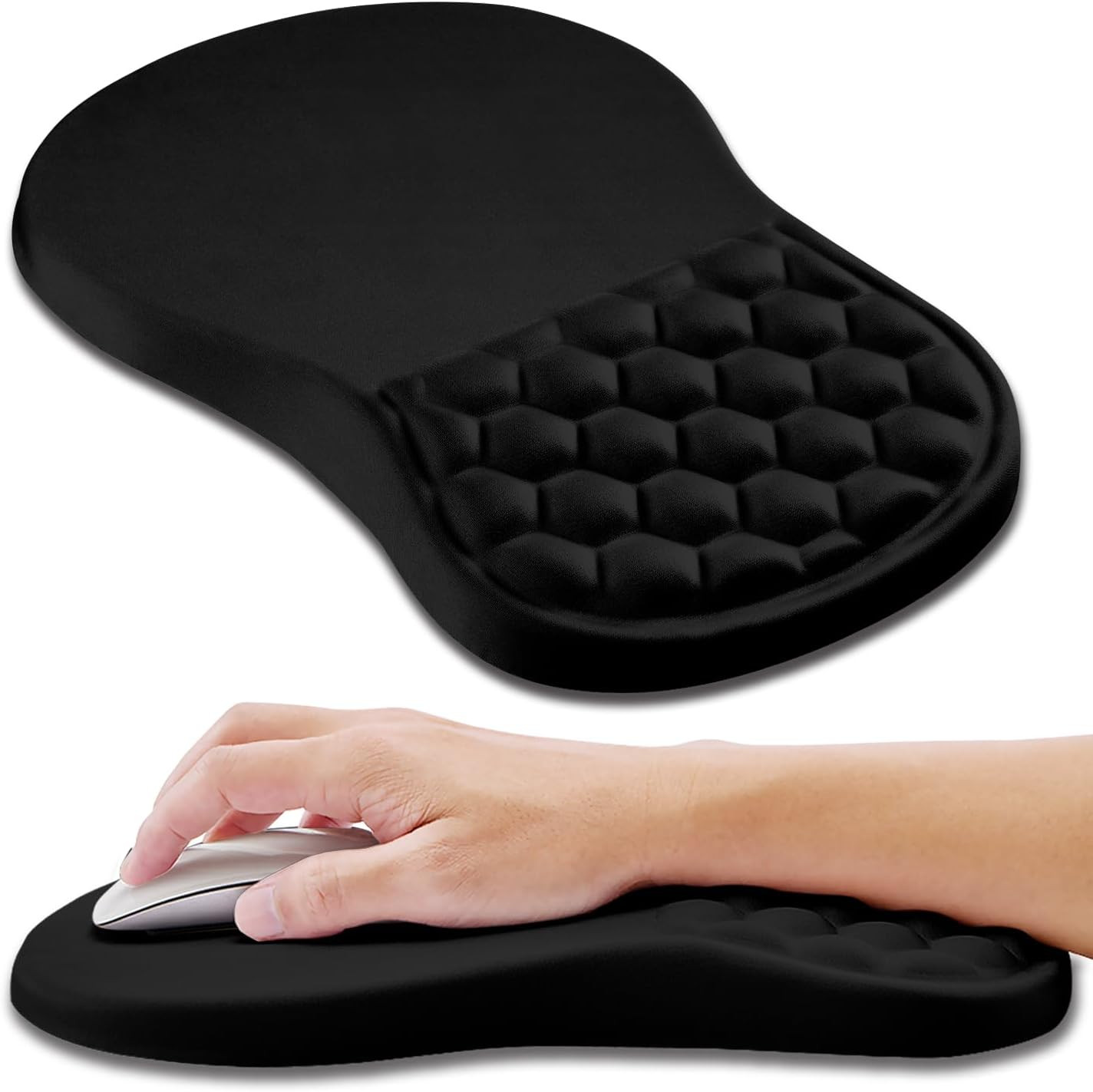 Ergonomic Mouse Pad Wrist Support, Wrist Rest Mousepad for Carpal Tunnel Pain Re
