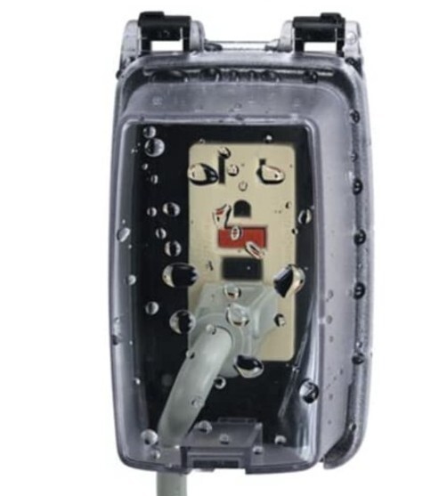 Single Gang Vertical 2-1/4" Deep w/Duplex and GFCI Inserts