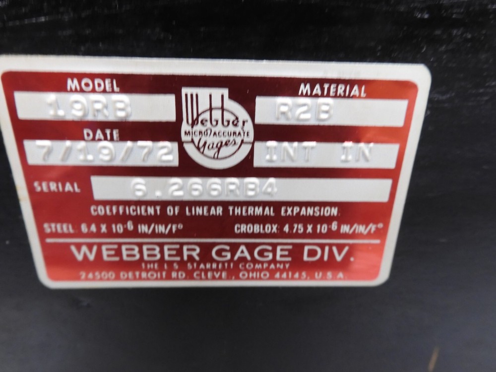 Starrett Webber - model 19RB - 22" Standard Reference Bar w/ case - PJ6