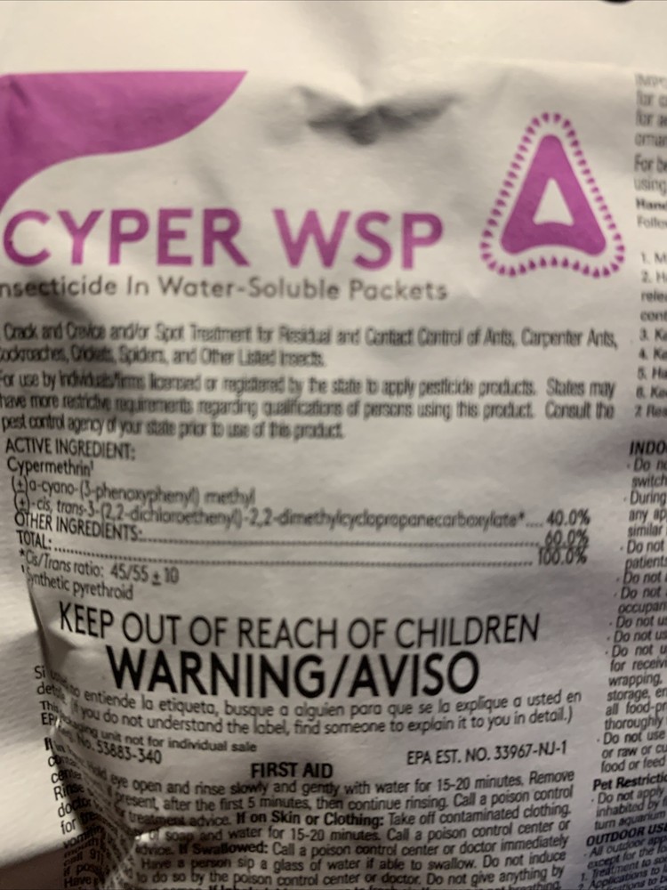 Control Solution 82300001 Cyper WSP Water Soluble Insecticide Pack same as Demon
