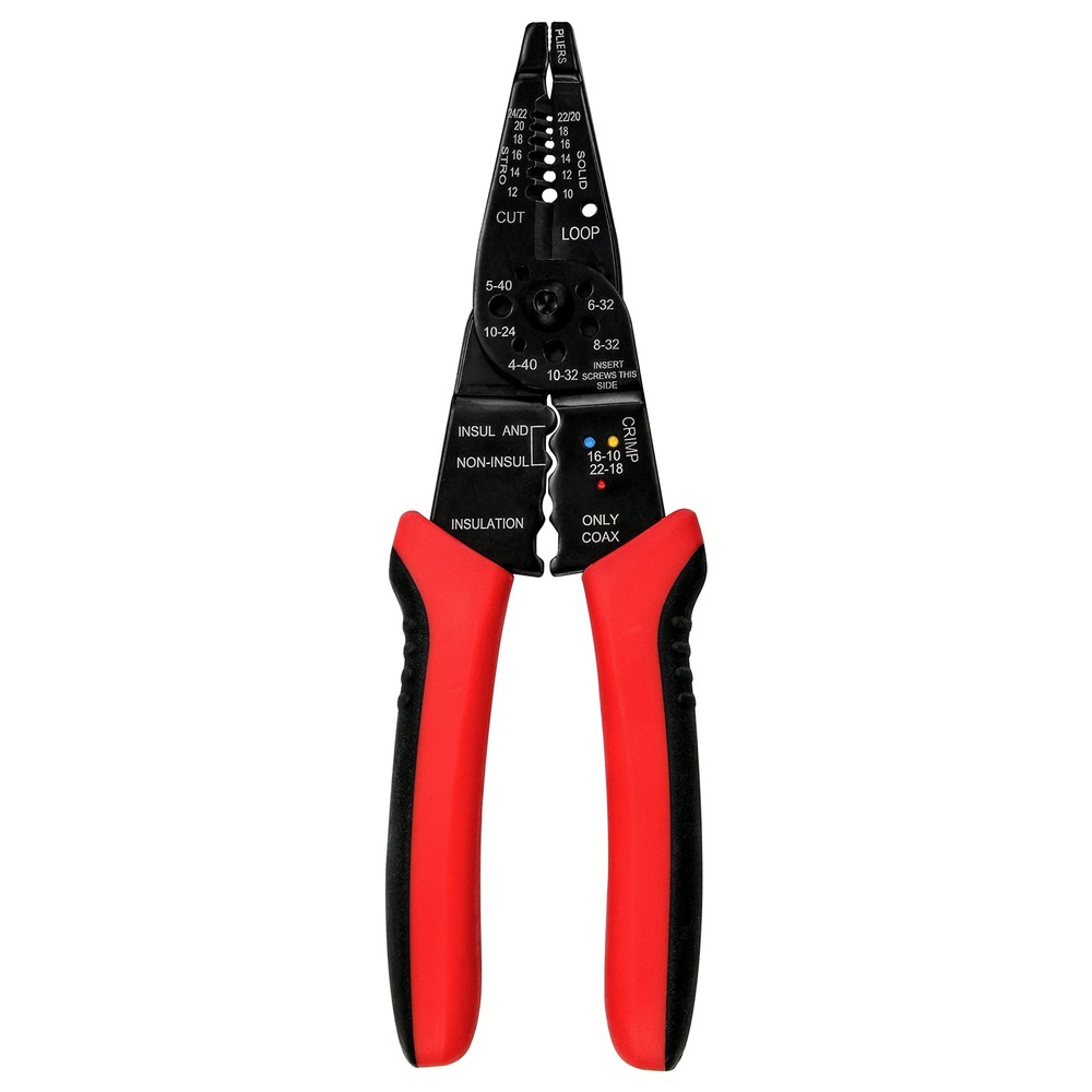 YIYITOOLS Wire Stripper Cutter Stripping Tool - 8 Inch, Red