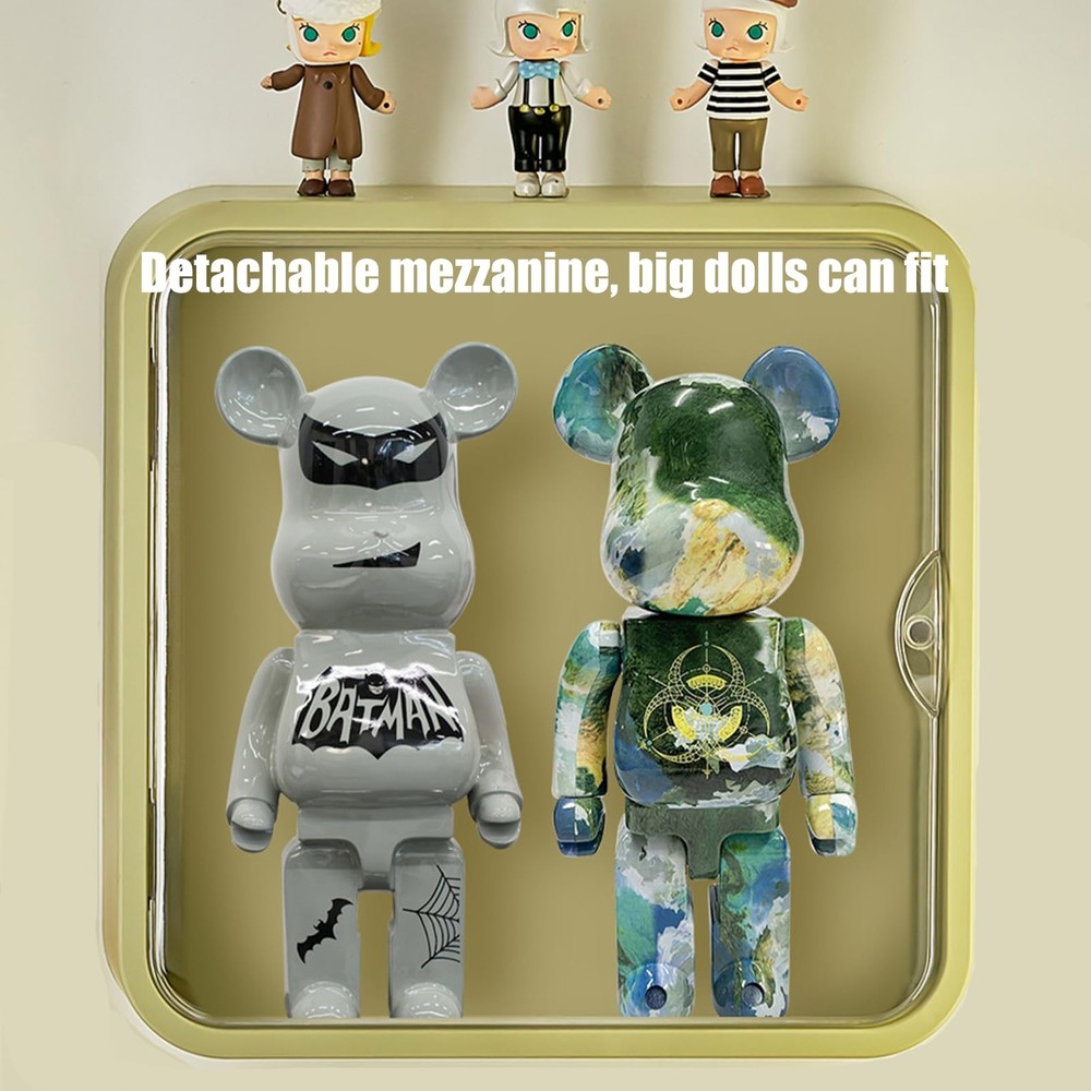 Wall Mount Display Case for Figures - Space Saving & 11x11x3in, Clear