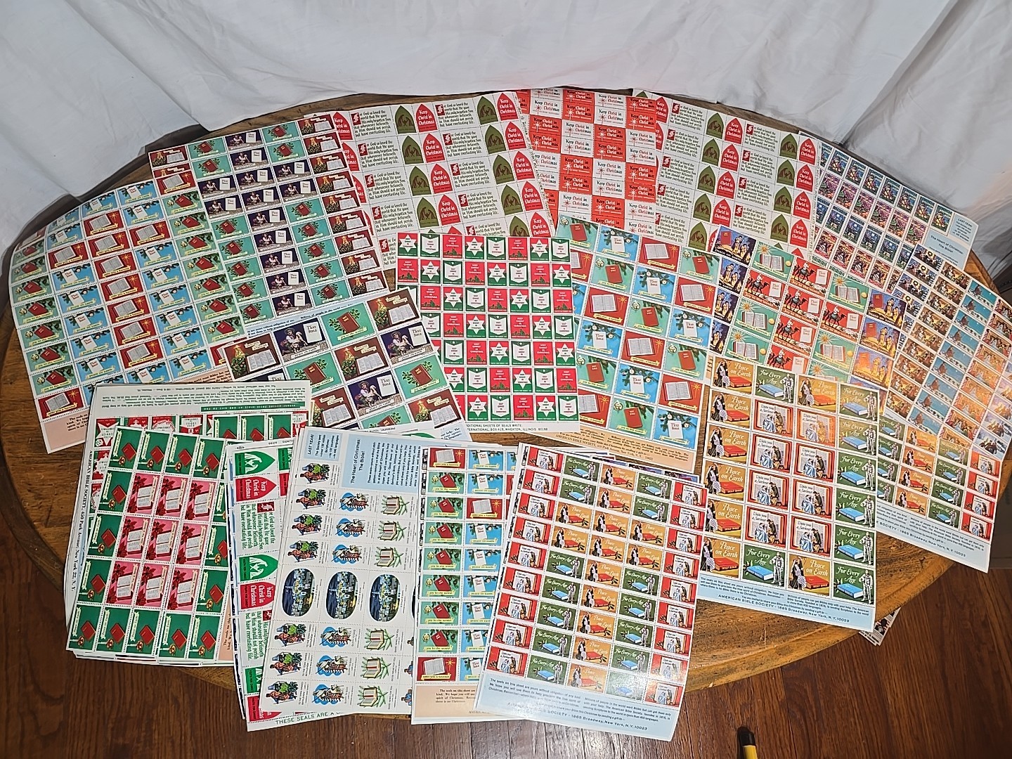 Vintage Religious SEAL STAMP Sheets lot