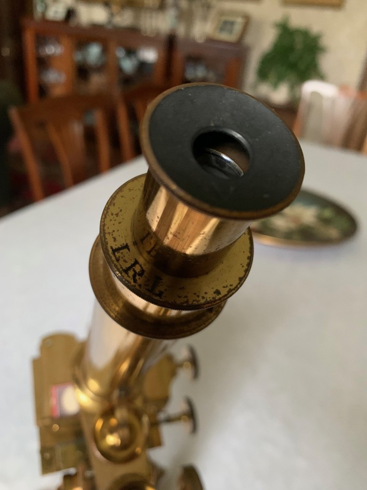 Large Antique C. Baker No. 2 - Compound Bar-limb Brass Microscope - circa 1860