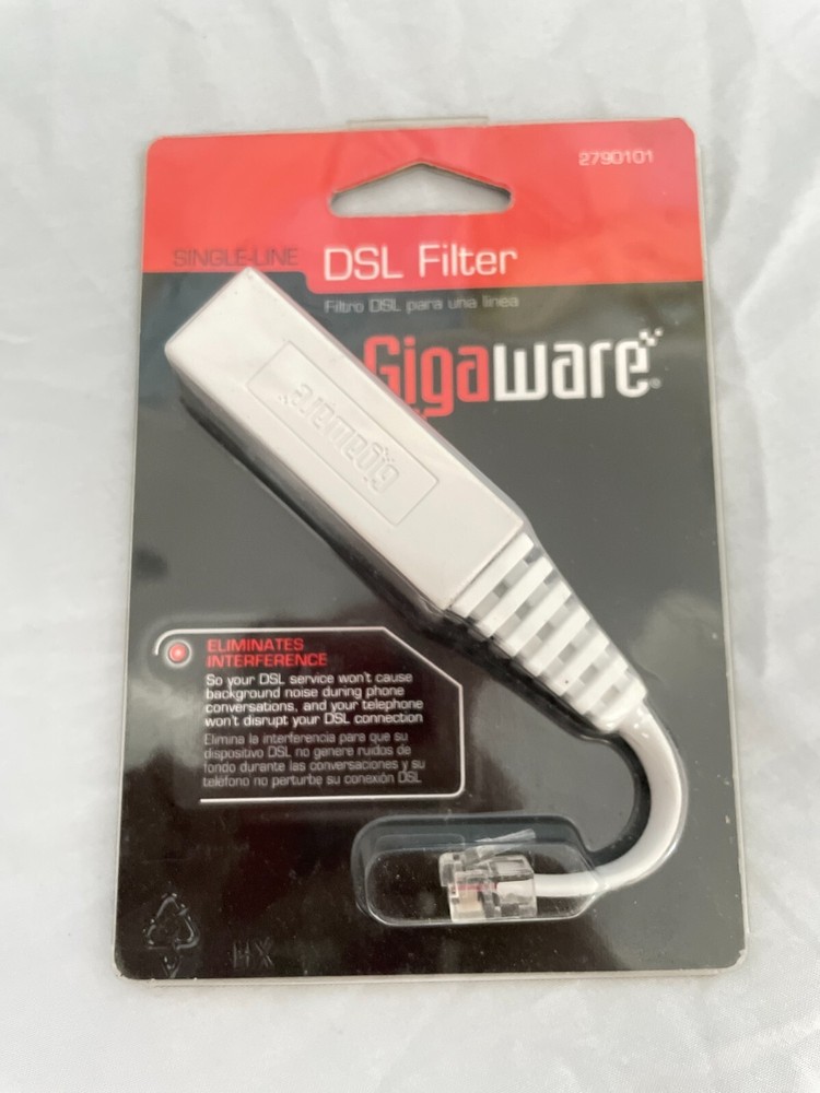 Gigaware Single-Line White DSL Filter 2790101