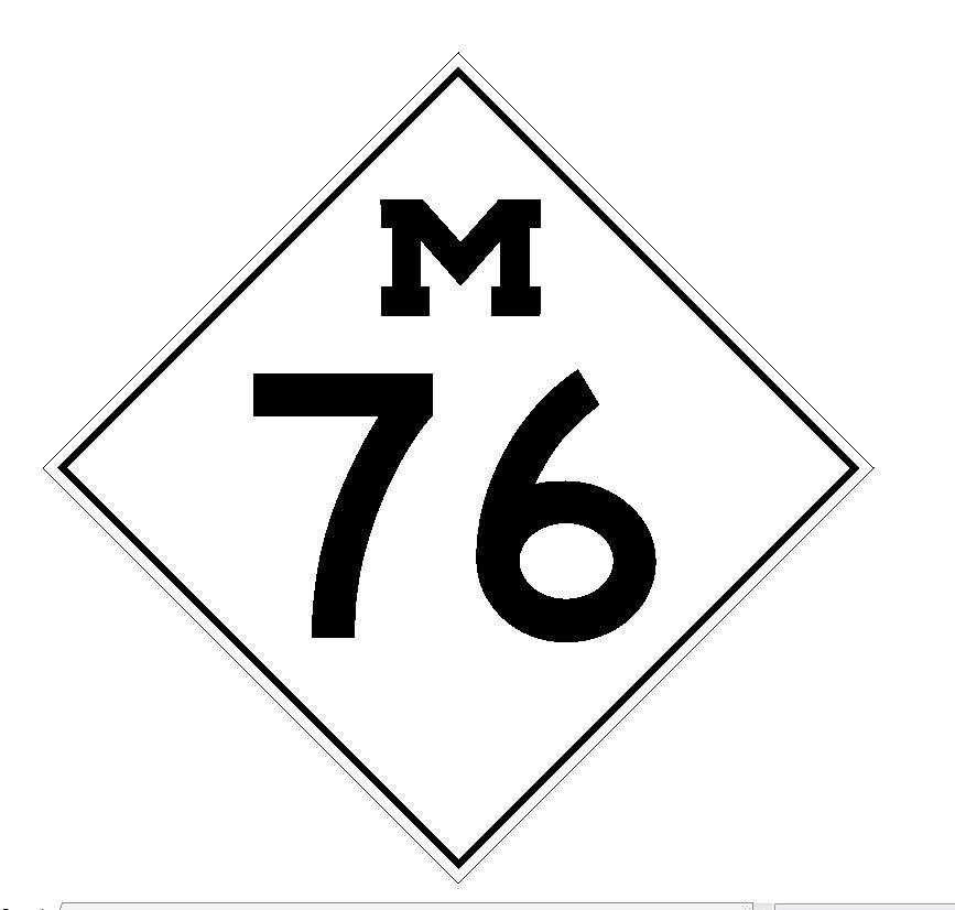 Michigan State Highway 76 Sticker Decal