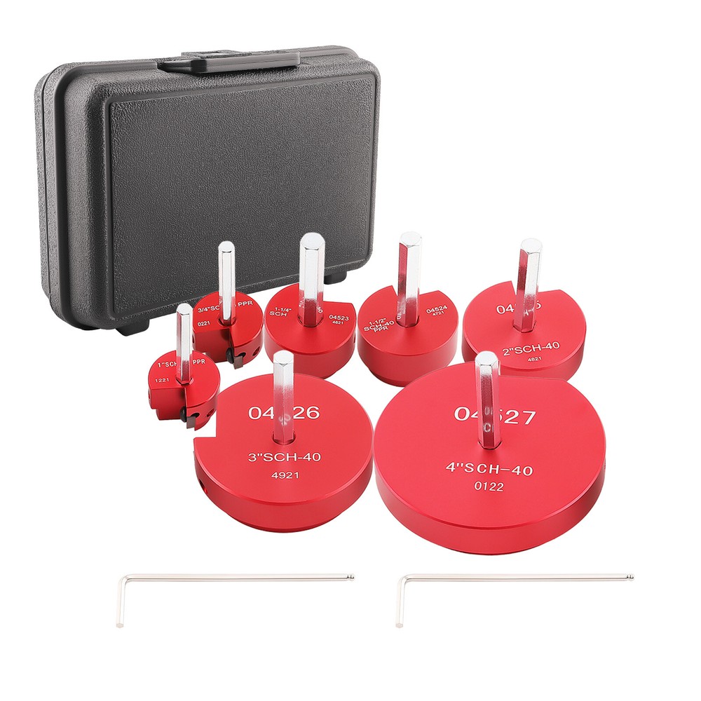 7PCS PVC Pipe Reamer Kit Fitting Socket Saver SCH Plumbing Tools fit 1/2" Drills
