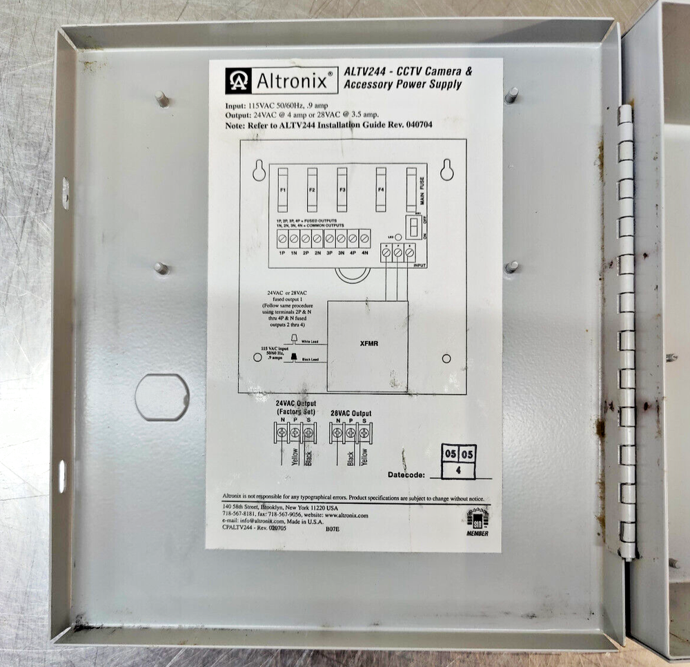 Altronix, ALTV244, CCTV Camera & Accessory Power Supply