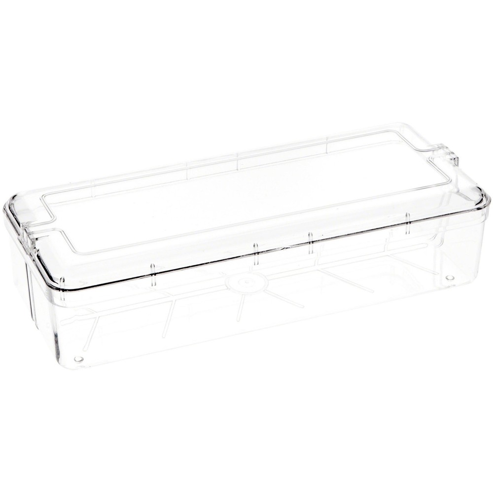 Pioneer Plastics Clear Rectangular Container, 11.75" W x 4.875" D x 2.4375" H