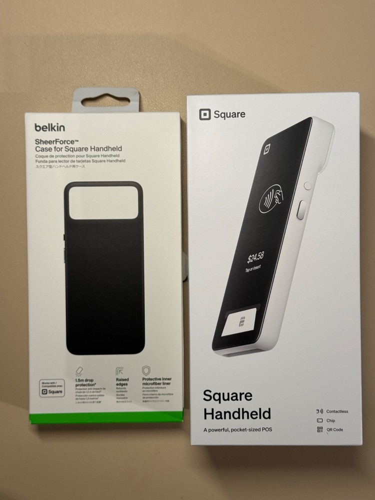 Square Handheld + Belkin Case (Portable Credit Card Reader, Unopened)