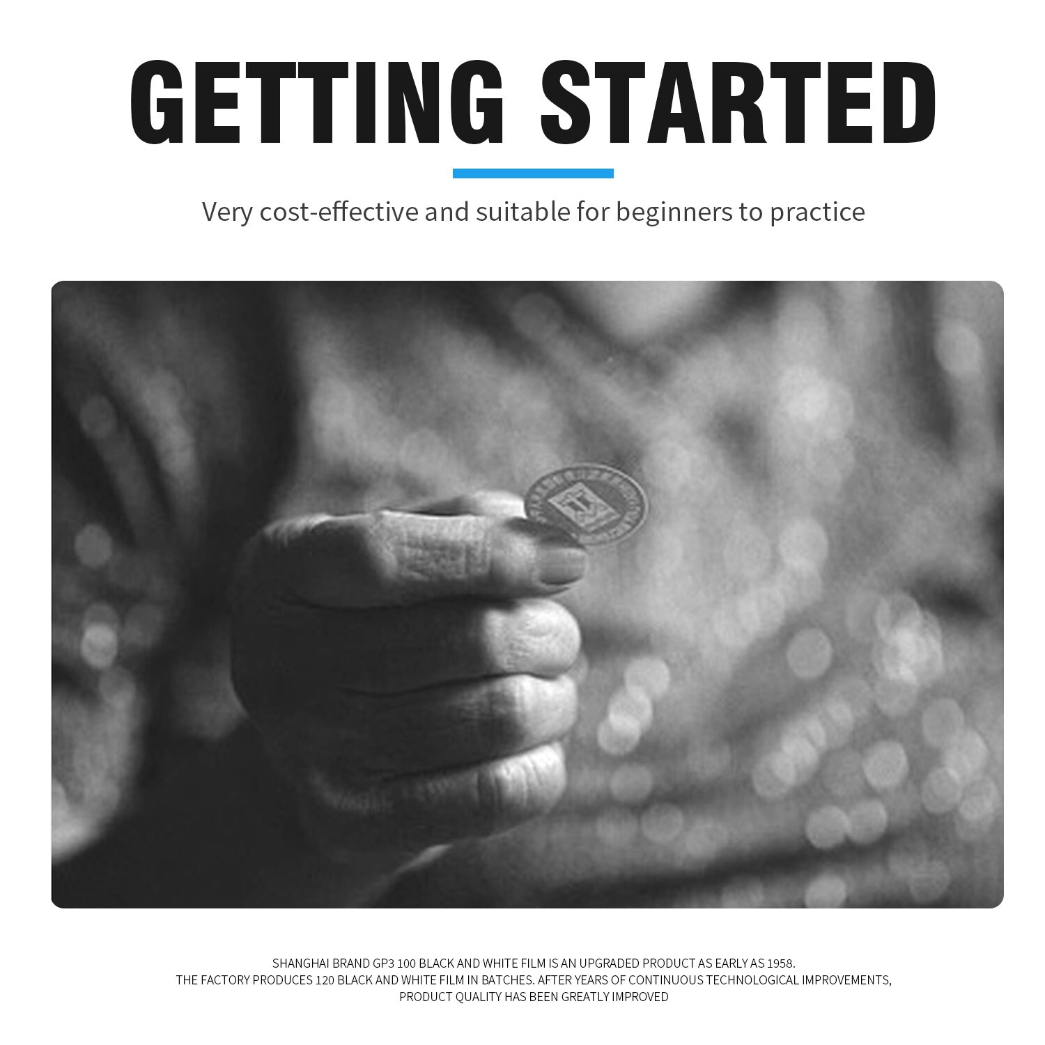 2 Rolls Shanghai GP3 127 Black & White ISO 100 Roll Film Negative Fresh