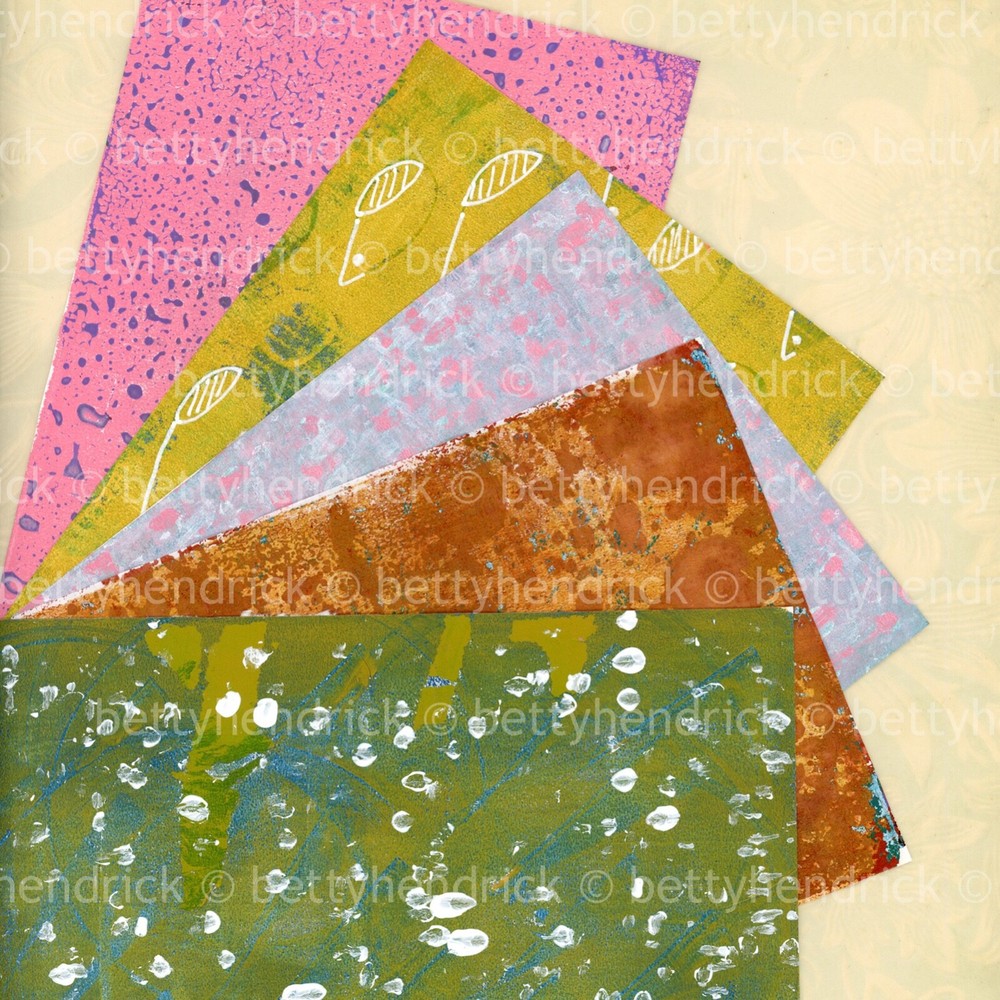 Printed Collage Papers, Printed Painted Papers, Mixed Media, Ephemera 20 Designs