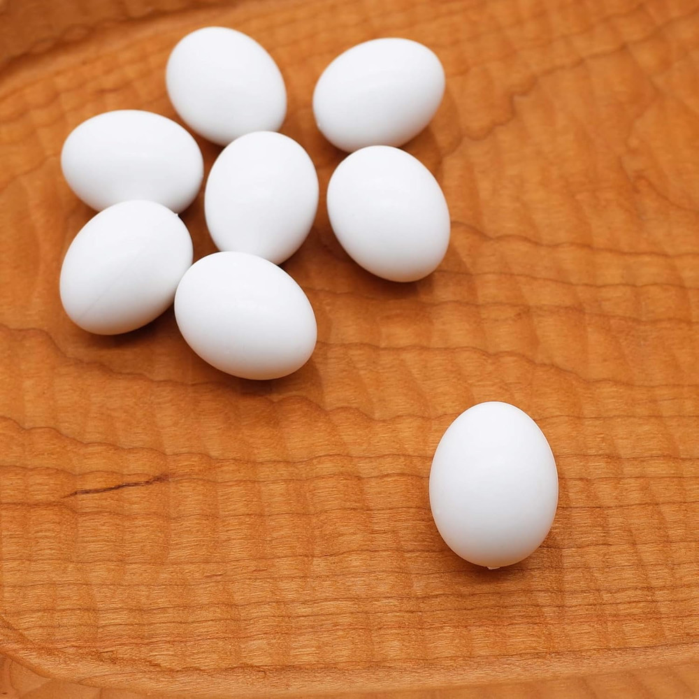 8 Pcs Solid Parrot Plastic Eggs Hatching Eggs Green Cheek, Lorikeet&Ringneck Dov