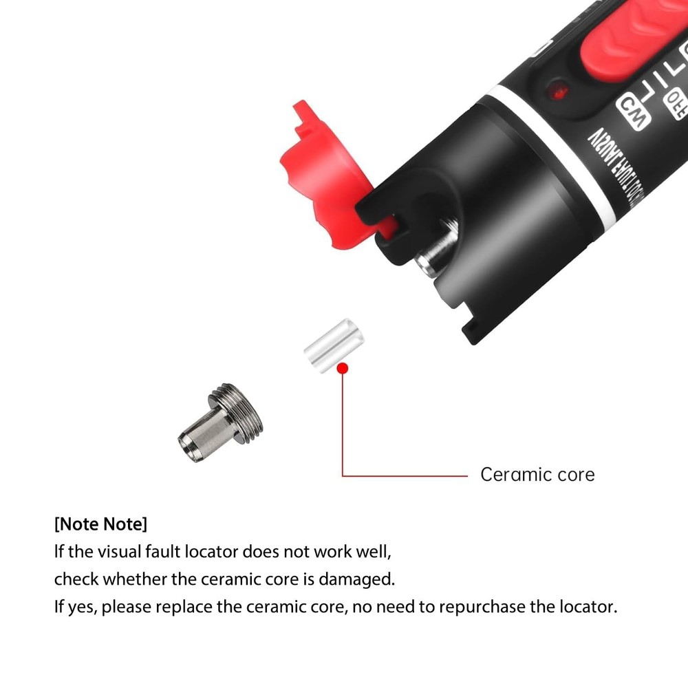 Fiber Optic Visual Fault Locator Set - Includes 2pcs VFL & Adapters for Networks