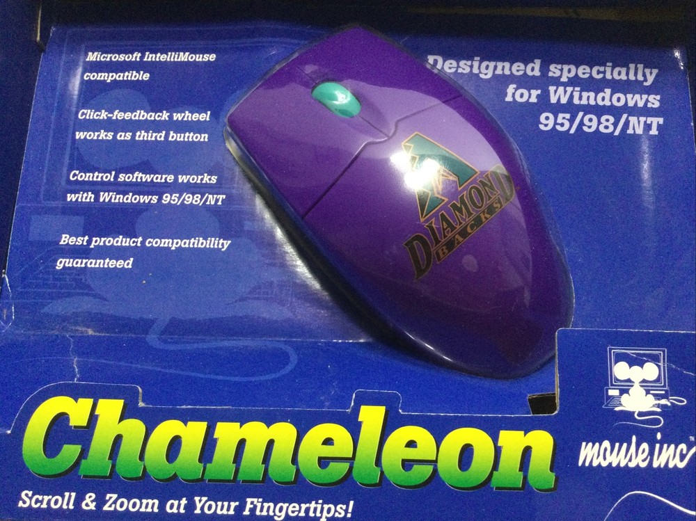 Chameleon Arizona Diamondbacks Computer Mouse PURPLE Vintage Throwback MLB