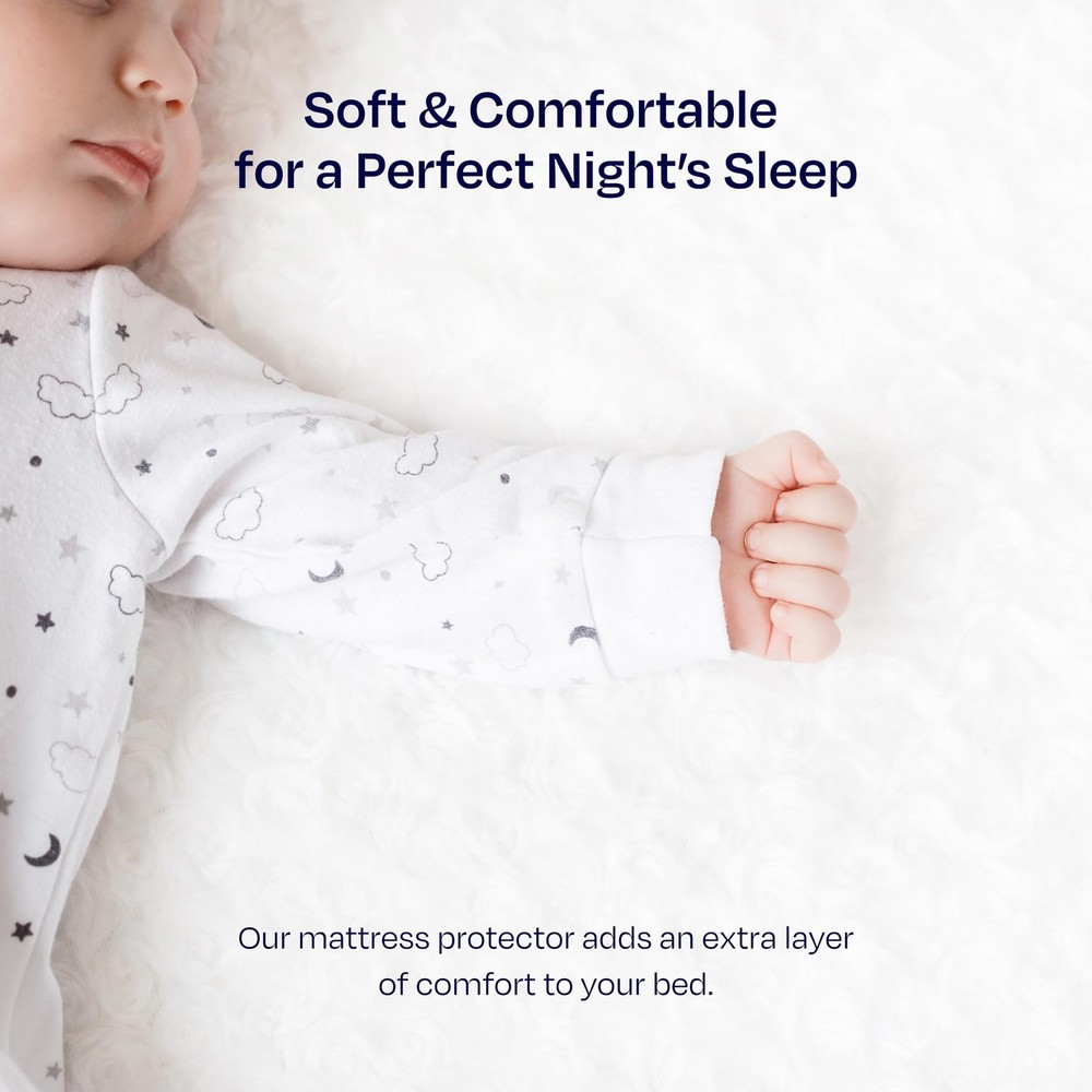 2-Pack Waterproof Mattress Protector for Full Size Bed - Soft, Noiseless, Coo...