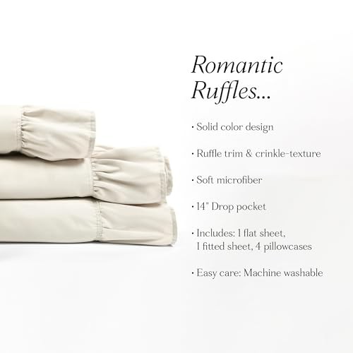 Reyna Ruffle 6 Count Queen Wheat