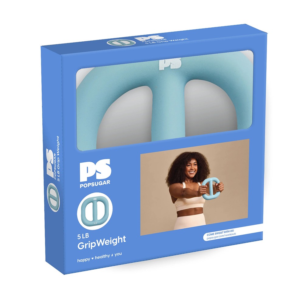 Popsugar Grip Weight 5lb, Sky Blue, Dumbbell