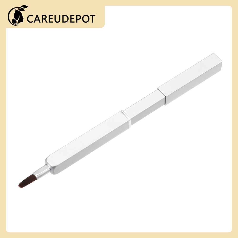 1pcs Lipstick Brushes Makeup Brush Tool Applicators Set Square Shape Silver Tone