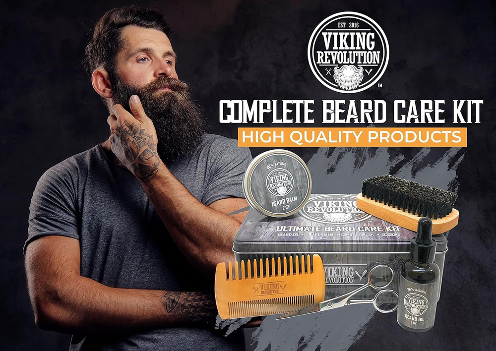 - Ultimate Beard Kit - Beard Grooming Kit with Beard Brush, Beard Comb, Beard Ba