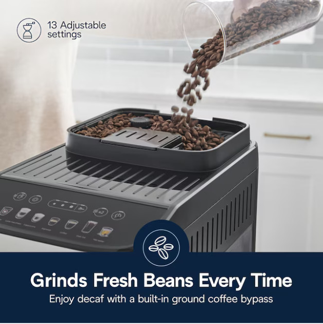 DeLonghi Magnifica Super automatic Stainless steel Programmable Espresso Machine