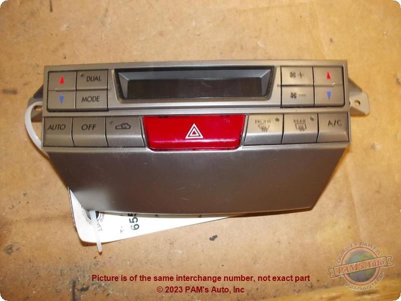 Used A/C Selector Switch fits: 2014 Subaru Legacy automatic temperature control