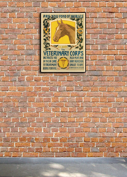 "Are You Fond of Horses?" US Army Veterinary Medicine Corps WWI Poster - 18x24